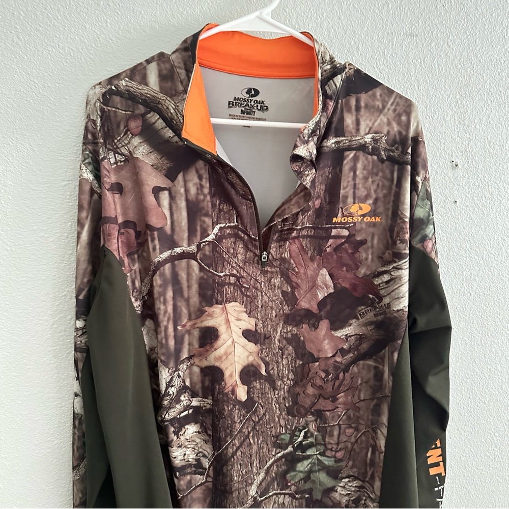 Mossy Oak Camouflage Quarter-Zip with Bright Highlights